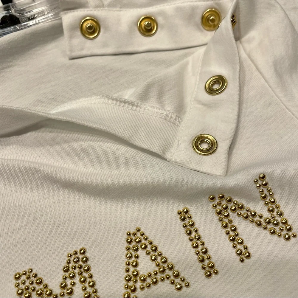 NWT! BALMAIN Girls White T-Shirt Sz. 4Y - Picture 4 of 7